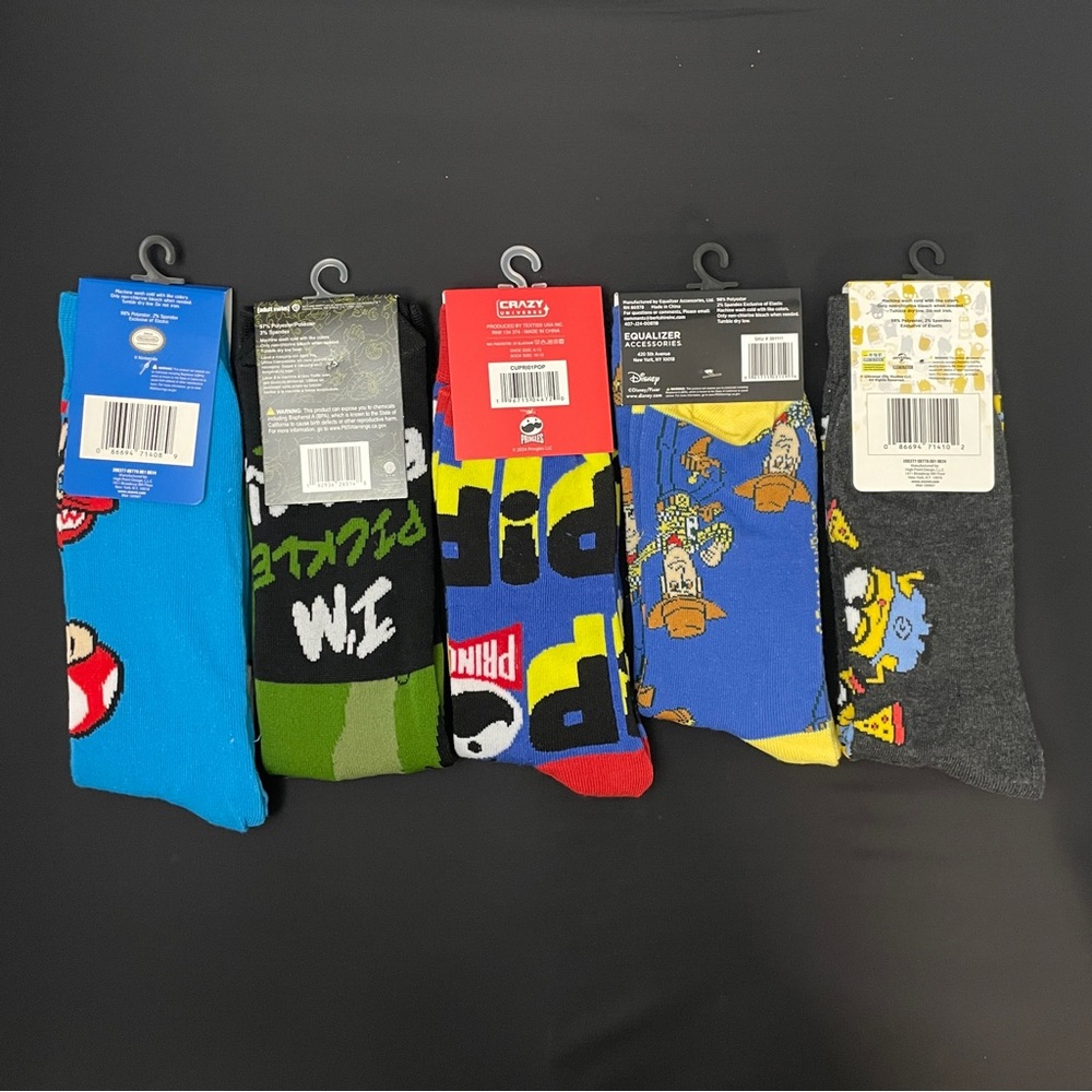 ~ L@@K~ Lot 15x Novelty Crew Sock Size 6-12 - Picture 7 of 7